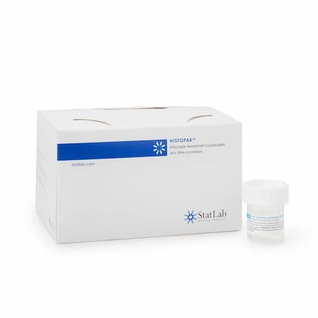Statclick Prefilled Formalin Container 10 mL Fill in 20 mL 0.67 oz. Screw Cap Warning Label NonSterile NB0507